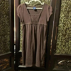 Girls GapKids Solid Brown Dress pockets cap sleeves